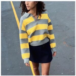 Zara Grey & Yellow Knit